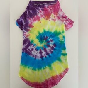 Pet Tee Large Tie Dye Dog Shirt Color Splash ArtMinds Bright & Fun Vibes Styling